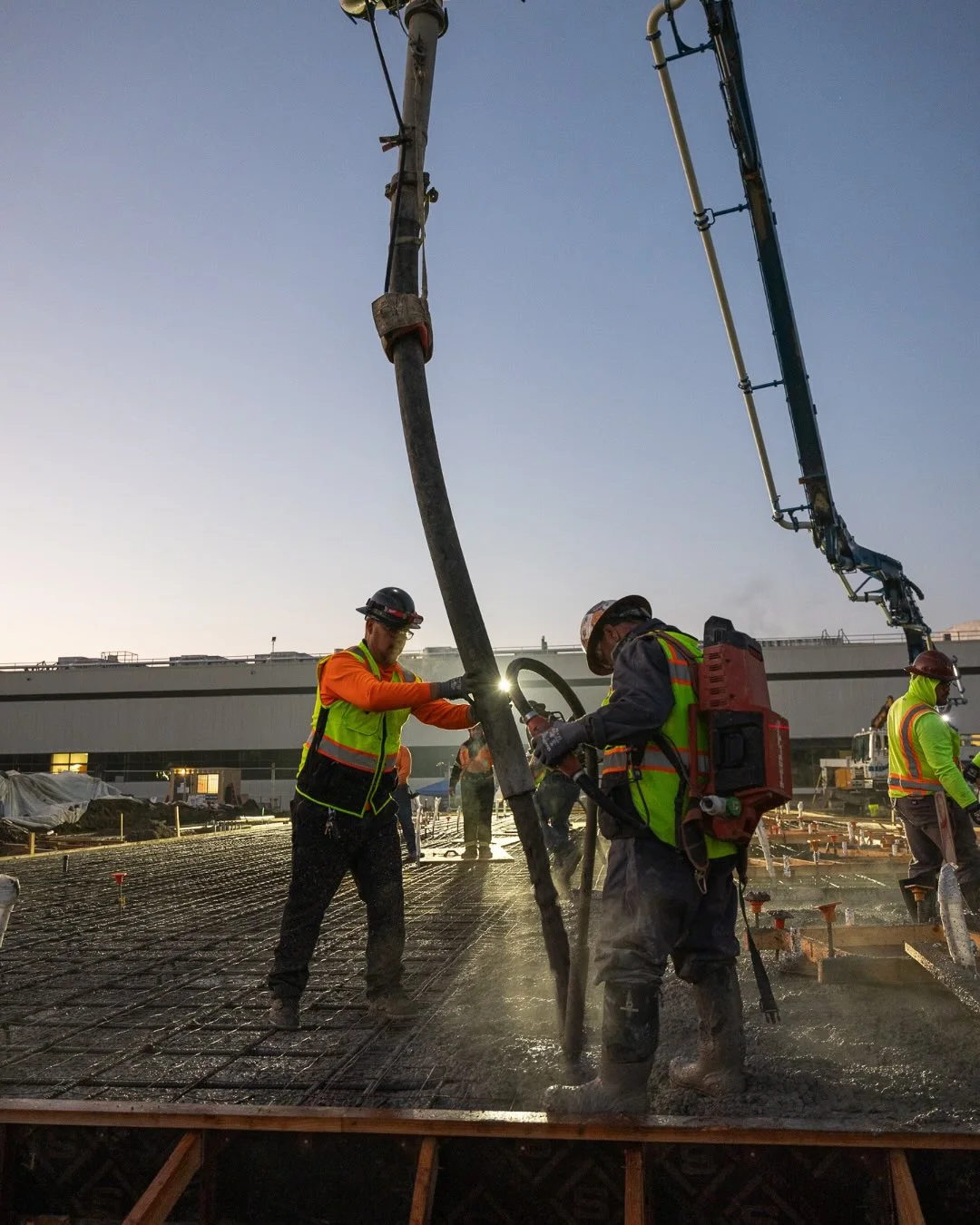 COBE crew during a concrete pour on a Bay Area jobsite